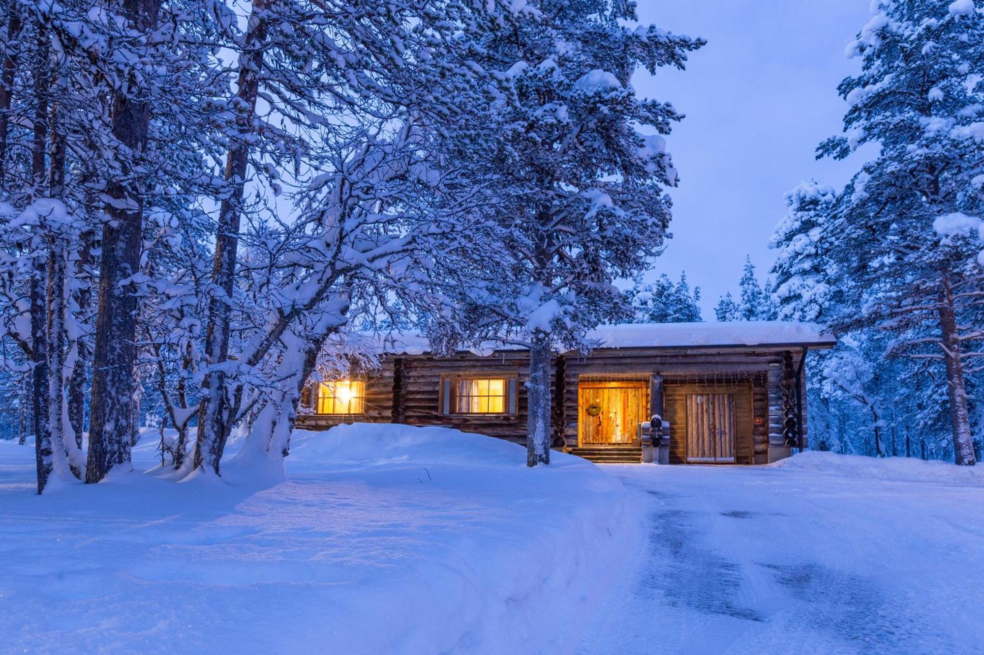Kuukkeli Log Houses Aurora Resort Saariselka Bagian luar foto
