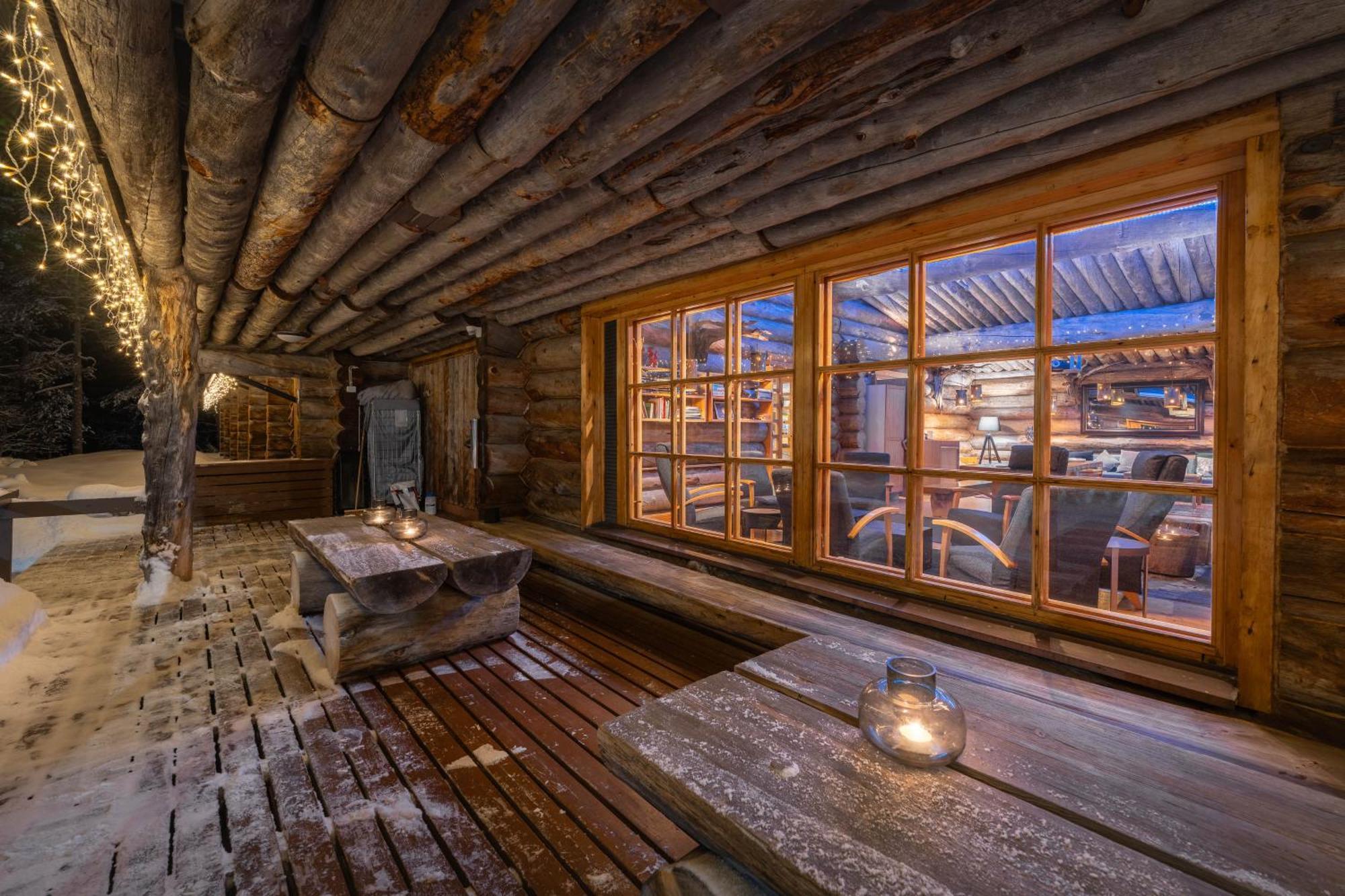 Kuukkeli Log Houses Aurora Resort Saariselka Bagian luar foto