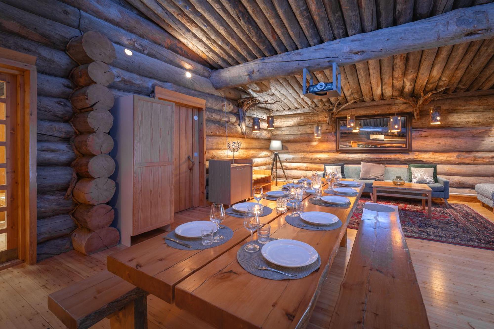 Kuukkeli Log Houses Aurora Resort Saariselka Bagian luar foto