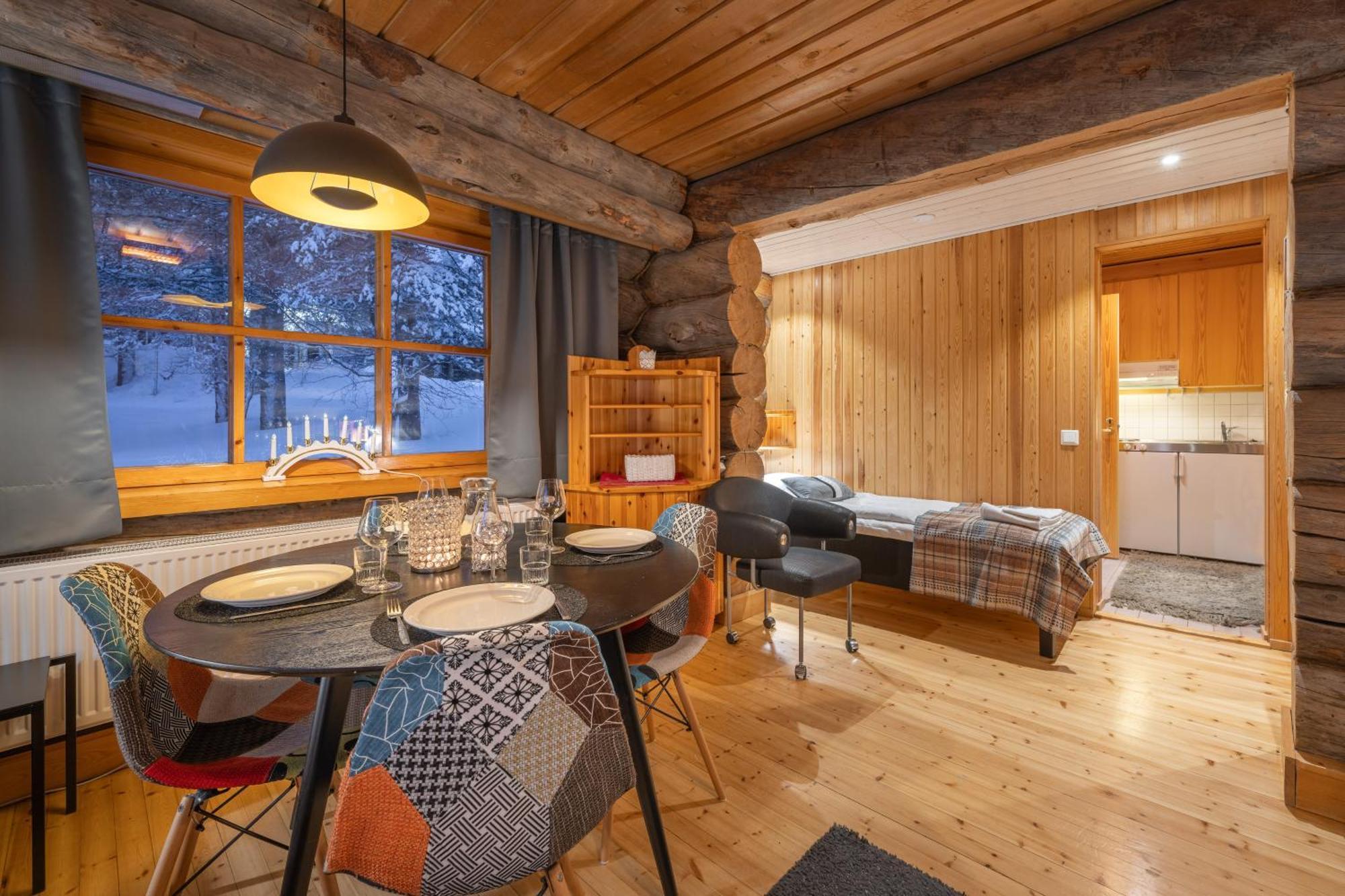 Kuukkeli Log Houses Aurora Resort Saariselka Bagian luar foto