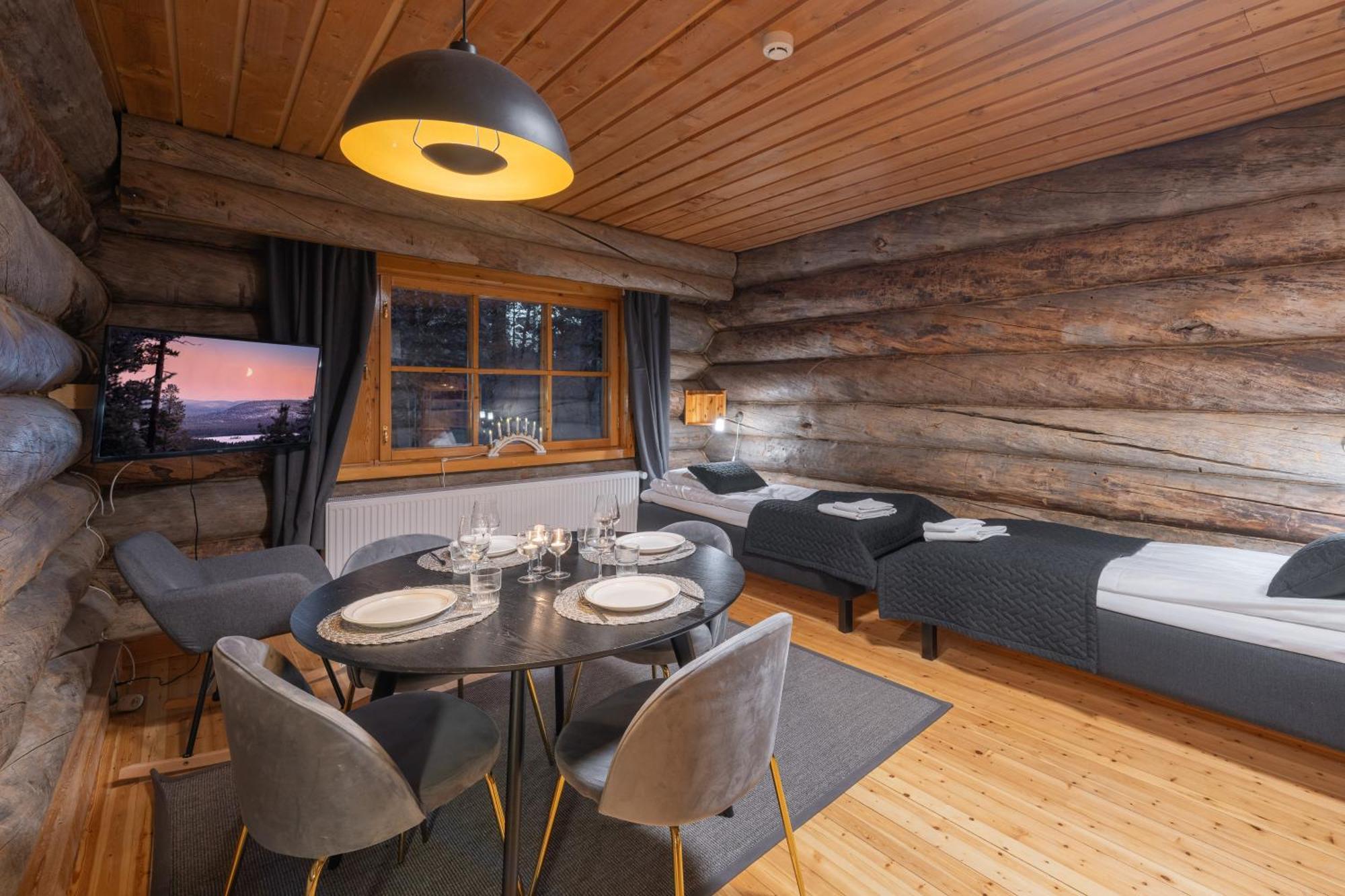 Kuukkeli Log Houses Aurora Resort Saariselka Bagian luar foto